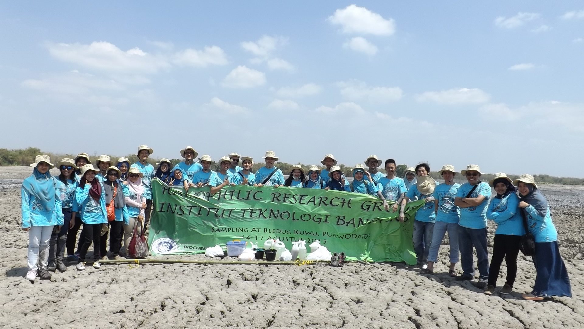 From Field to Lab: Our Research Team Exploring Halophilic Bacteria at Bledug Kuwu